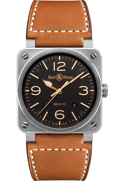 Bell & Ross BR03 Aviation BR03-92 Golden Heritage Replica watch - Click Image to Close